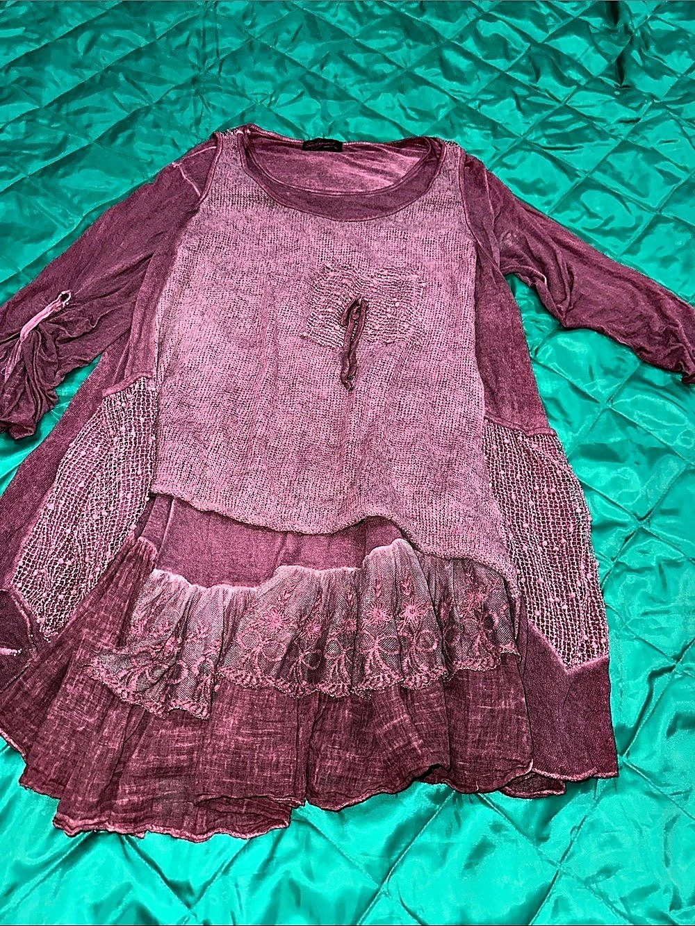 Fierce Purple Layered Ruffle Tunic